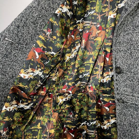 Cabi Wool Tweed Equestrian Fox Hunt Riding Jacket Blazer Black Herringbone 8 629 - Picture 7 of 13